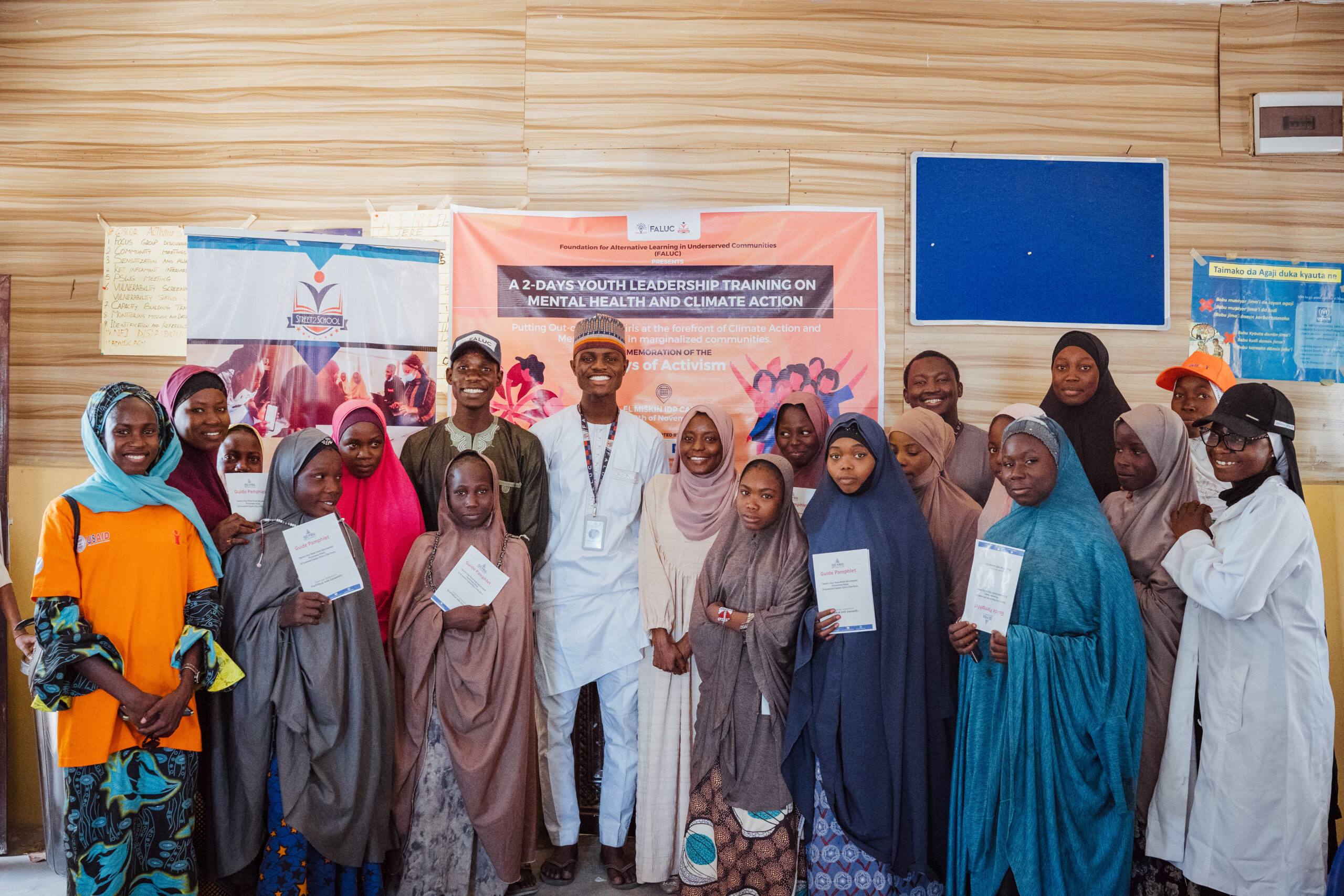 FeelNHeal and FALUC team trained young women on mental health and trauma resilience in December 2022 at Almiskin Camp, Maiduguri, Nigeria